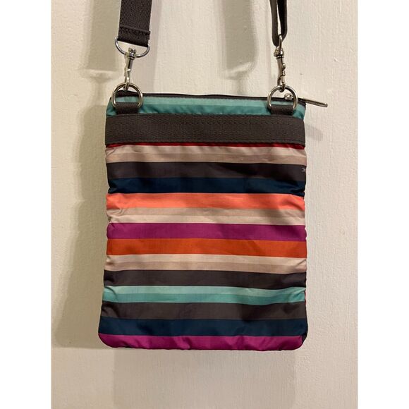 LeSportsac Multicolor Stripe Crossbody Women's Small HandBag Purse Wallet - Picture 8 of 11